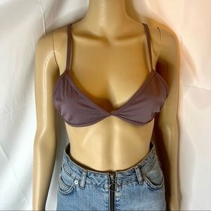 Fashion Nova Purple Traingal Bikini Top